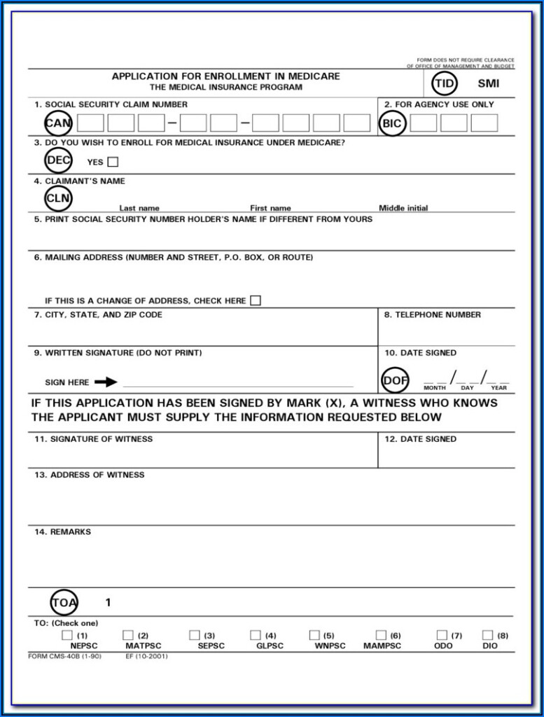 Applying For Medicare Sep Enrollment Form