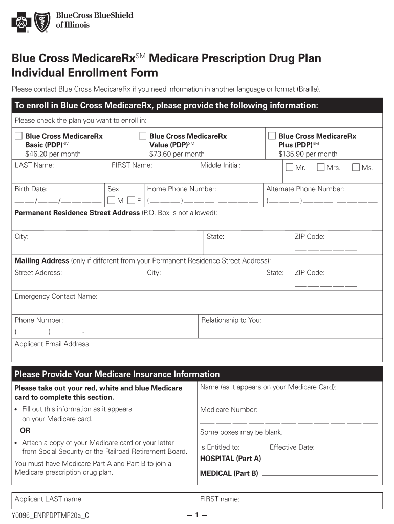 Blue Cross Blue Shield Az Medicare Rx Enrollment Form