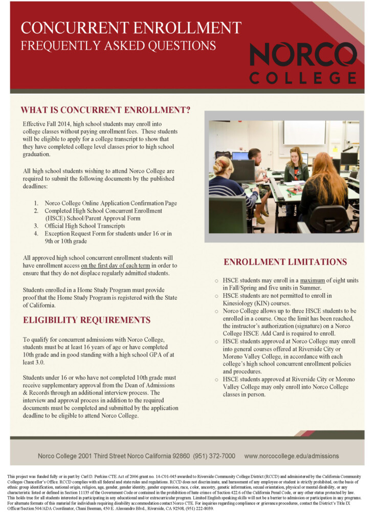 Canada College High School Concurrent Enrollment Forms