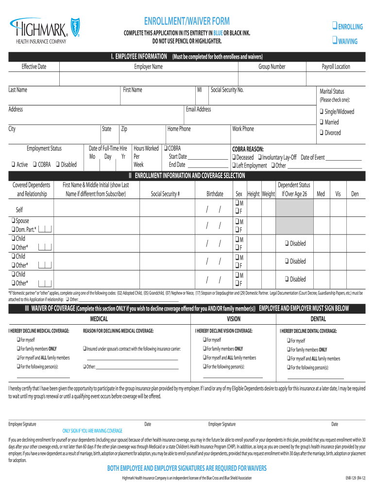 Highmark Provider Eft Enrollment Form