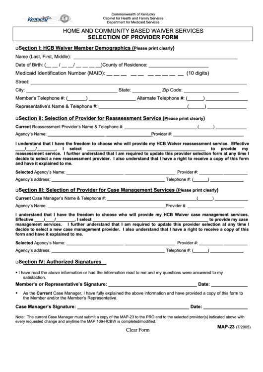 Home And Community Based Options Waiver Provider Enrollment Information Form