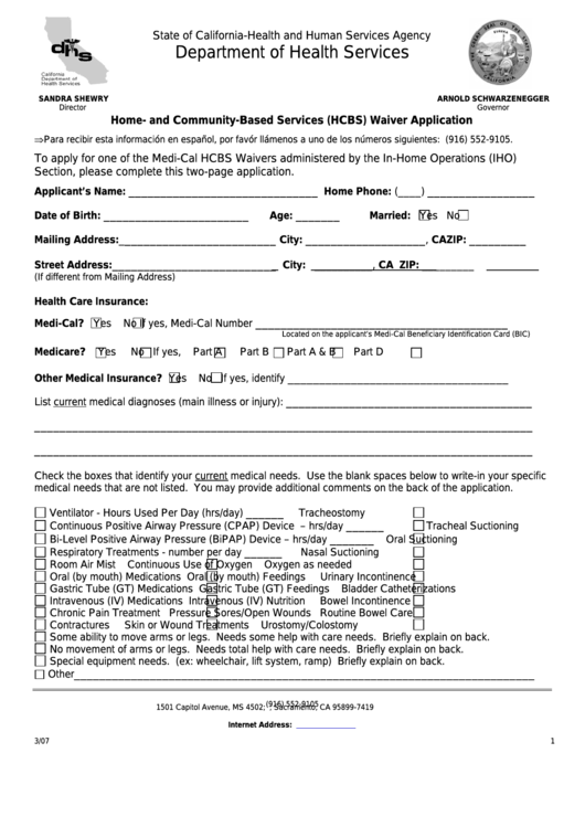 Home And Community Based Waiver Services Provider Enrollment Information Form