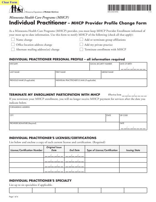 Mhcp Provider Enrollment Form