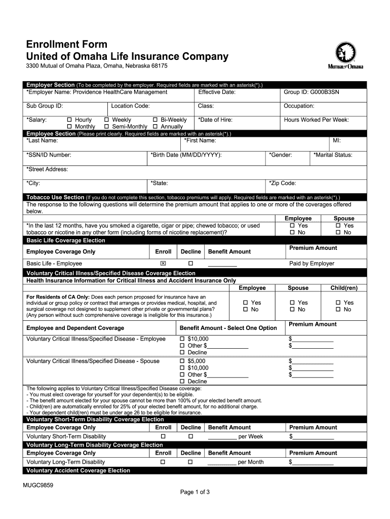 Mutual Of Omaha Provider Enrollment Form