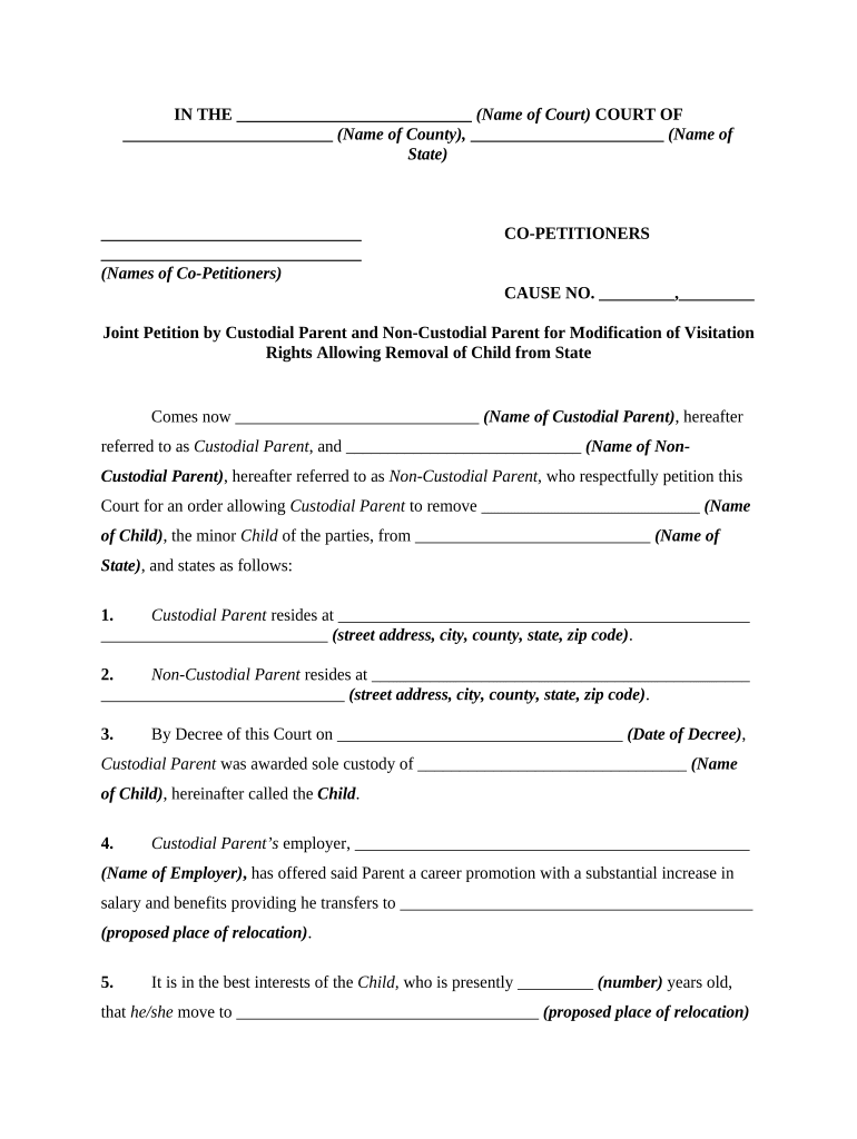 Non Custodial Form To Enrolling Child School