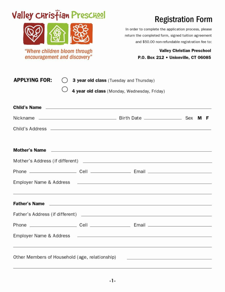 Private School Re-enrollment Form