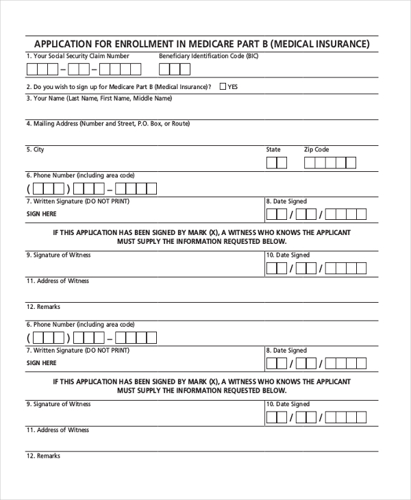 Social Security Medicare Part A Enrollment Form Utah